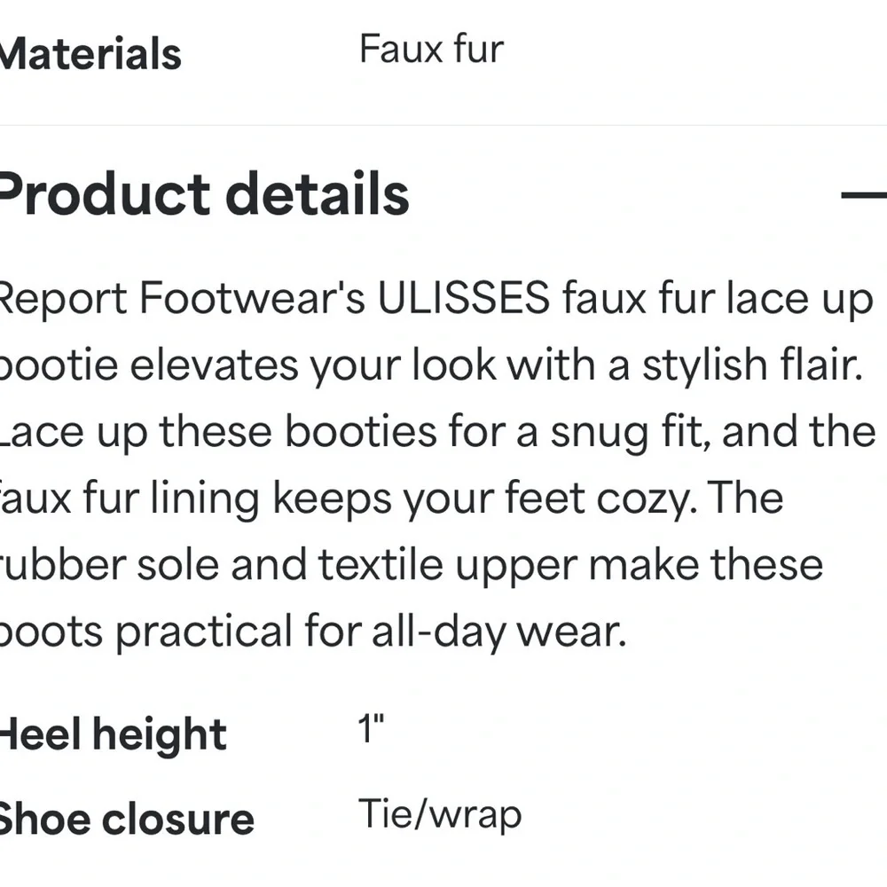 Report Footwear Ulisses Women's Gray Fur-Lined Boots Sz 6